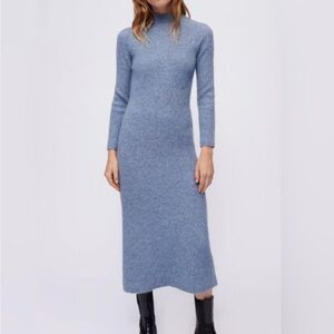 Maje Elegant Blue Knit Dress